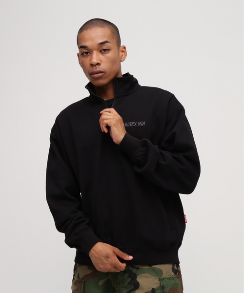 直営店限定》GRAFFITI HALF ZIP SWEAT / グラフィティ ハーフジップ