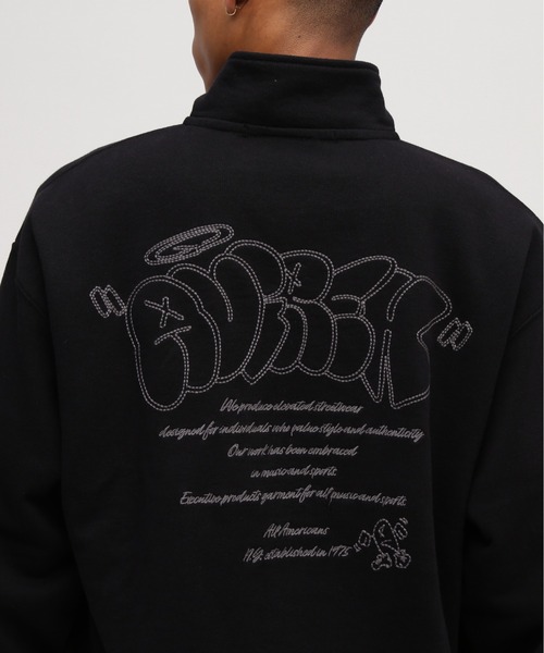 直営店限定》GRAFFITI HALF ZIP SWEAT / グラフィティ ハーフジップ