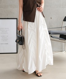 Petitle | [ 低身長向けサイズ ] シャーリングデザインスカート(スカート)