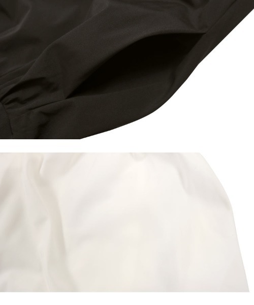 Petitle（プチレ）の「[ 低身長向けサイズ ] シャーリングデザインスカート（スカート・レディース・ブラック/オフホワイト・PM）」の9枚目の写真