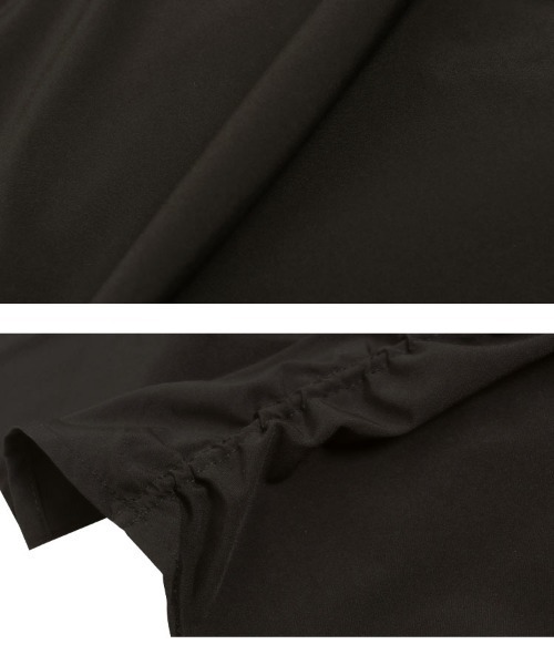 Petitle（プチレ）の「[ 低身長向けサイズ ] シャーリングデザインスカート（スカート・レディース・ブラック/オフホワイト・PM）」の10枚目の写真