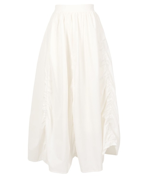 Petitle（プチレ）の「[ 低身長向けサイズ ] シャーリングデザインスカート（スカート・レディース・ブラック/オフホワイト・PM）」の11枚目の写真