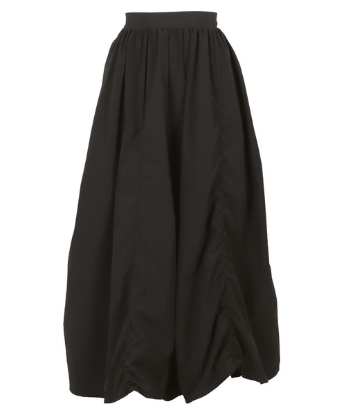 Petitle（プチレ）の「[ 低身長向けサイズ ] シャーリングデザインスカート（スカート・レディース・ブラック/オフホワイト・PM）」の12枚目の写真