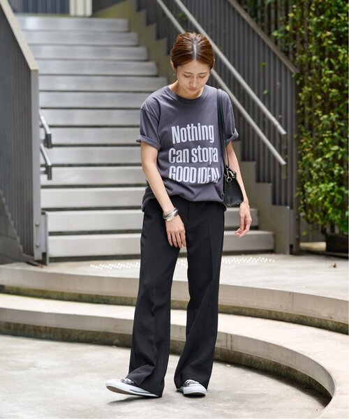 FRAMeWORK（フレームワーク）の「≪一部カラーWEB限定 / 追加≫セミフレアパンツ（スラックス・レディース・ベージュ/ブラック×ブラック/ブラック・34/36/38/40）」の17枚目の写真