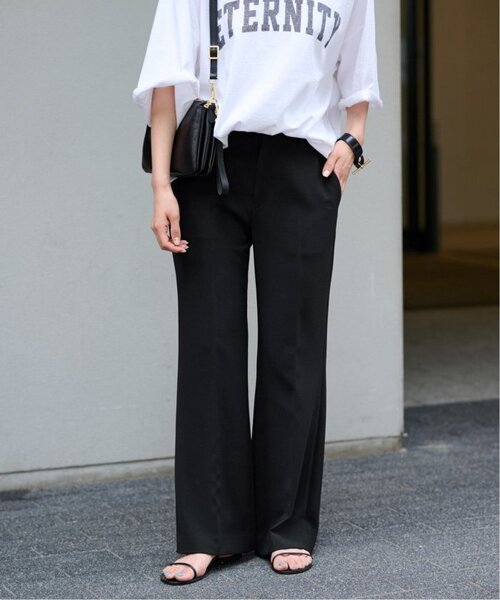 FRAMeWORK（フレームワーク）の「≪一部カラーWEB限定 / 追加≫セミフレアパンツ（スラックス・レディース・ベージュ/ブラック×ブラック/ブラック・34/36/38/40）」の20枚目の写真