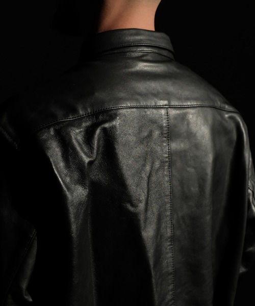 SUNNY SPORTS(サニースポーツ)の「SUNNY SPORTS サニースポーツ / LEATHER SHIRT レザーシャツ(シャツ/ブラウス・メンズ・ブラック/ブラック系1・MEDIUM/LARGE)」の7枚目の写真