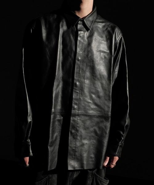 SUNNY SPORTS(サニースポーツ)の「SUNNY SPORTS サニースポーツ / LEATHER SHIRT レザーシャツ(シャツ/ブラウス・メンズ・ブラック/ブラック系1・MEDIUM/LARGE)」の10枚目の写真
