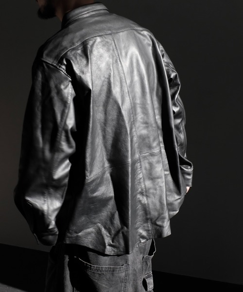 SUNNY SPORTS(サニースポーツ)の「SUNNY SPORTS サニースポーツ / LEATHER SHIRT レザーシャツ(シャツ/ブラウス・メンズ・ブラック/ブラック系1・MEDIUM/LARGE)」の14枚目の写真