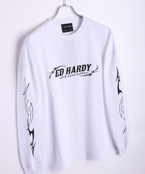 Ed Hardy(エドハーディー)の「ED HARDY トライバル Tシャツ 長袖(Tシャツ/カットソー・メンズ・ワイン/ブラック/ホワイト・M/L)」の7枚目の写真