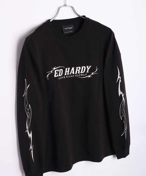 Ed Hardy(エドハーディー)の「ED HARDY トライバル Tシャツ 長袖(Tシャツ/カットソー・メンズ・ワイン/ブラック/ホワイト・M/L)」の8枚目の写真