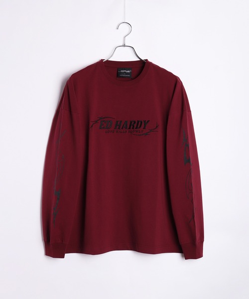 Ed Hardy(エドハーディー)の「ED HARDY トライバル Tシャツ 長袖(Tシャツ/カットソー・メンズ・ワイン/ブラック/ホワイト・M/L)」の6枚目の写真