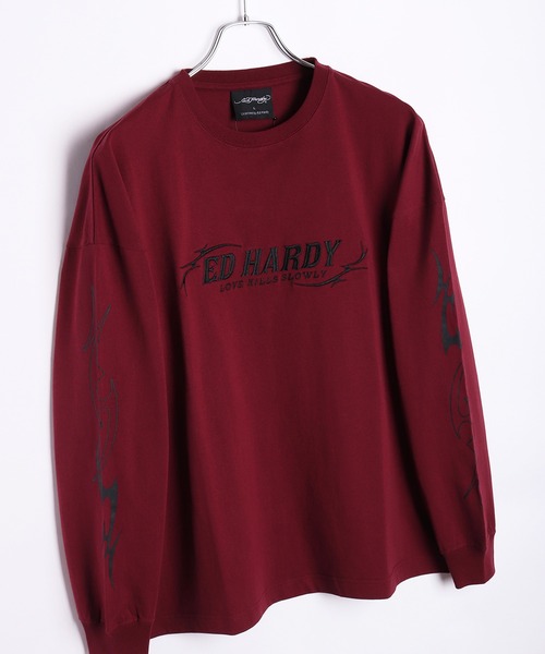 Ed Hardy(エドハーディー)の「ED HARDY トライバル Tシャツ 長袖(Tシャツ/カットソー・メンズ・ワイン/ブラック/ホワイト・M/L)」の12枚目の写真