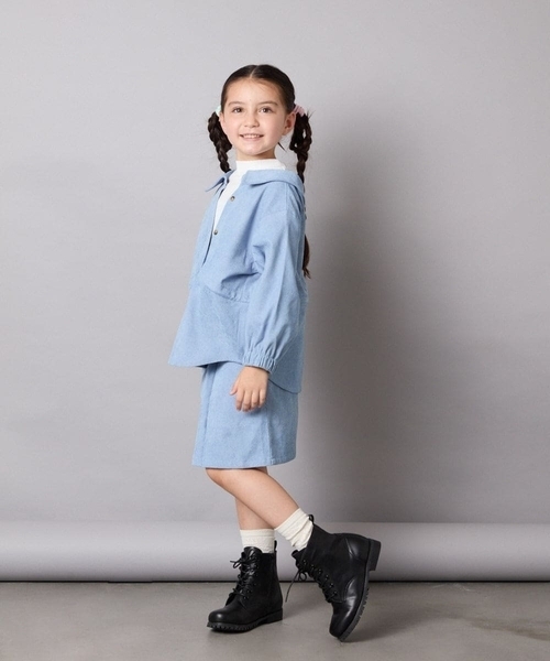 a.v.v（アーヴェヴェ）の「[19-24cm]【ファスナー付きで楽ちん/セレモニーにもOK】レースアップショートブーツ（ブーツ・キッズ・ブラック・20/19/21/22/24/23）」の8枚目の写真