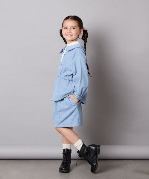 a.v.v（アーヴェヴェ）の「[19-24cm]【ファスナー付きで楽ちん/セレモニーにもOK】レースアップショートブーツ（ブーツ・キッズ・ブラック・20/19/21/22/24/23）」の10枚目の写真