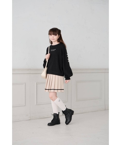 a.v.v（アーヴェヴェ）の「[19-24cm]【ファスナー付きで楽ちん/セレモニーにもOK】レースアップショートブーツ（ブーツ・キッズ・ブラック・20/19/21/22/24/23）」の11枚目の写真