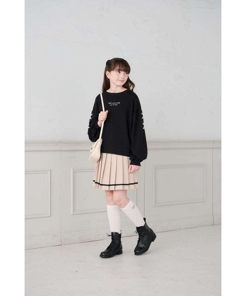 a.v.v（アーヴェヴェ）の「[19-24cm]【ファスナー付きで楽ちん/セレモニーにもOK】レースアップショートブーツ（ブーツ・キッズ・ブラック・20/19/21/22/24/23）」の12枚目の写真