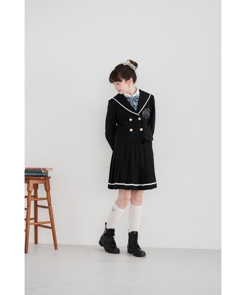 a.v.v（アーヴェヴェ）の「[19-24cm]【ファスナー付きで楽ちん/セレモニーにもOK】レースアップショートブーツ（ブーツ・キッズ・ブラック・20/19/21/22/24/23）」の14枚目の写真