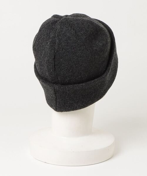 yoko sakamoto（ヨーコサカモト）の「【YOKO SAKAMOTO】 KNIT BIG WATCH CAP - HARD TWIST（ニットキャップ/ビーニー・メンズ・ブラック/チャコールグレー・FREE）」の6枚目の写真