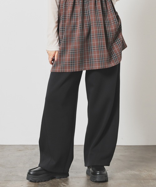 Honeys（ハニーズ）の「スウェットカーブパンツ（スウェットパンツ・レディース・杢グレー/ブラック/ピンク/チャコール・SS/S/M/LL/L）」の2枚目の写真