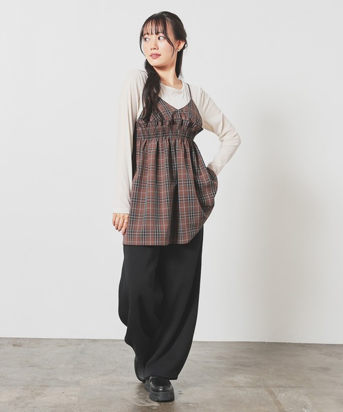 Honeys（ハニーズ）の「スウェットカーブパンツ（スウェットパンツ・レディース・杢グレー/ブラック/ピンク/チャコール・SS/S/M/LL/L）」の6枚目の写真