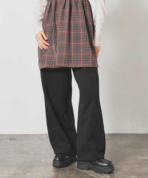 Honeys（ハニーズ）の「スウェットカーブパンツ（スウェットパンツ・レディース・杢グレー/ブラック/ピンク/チャコール・SS/S/M/LL/L）」の7枚目の写真