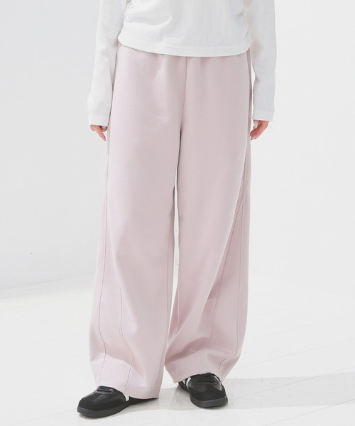 Honeys（ハニーズ）の「スウェットカーブパンツ（スウェットパンツ・レディース・杢グレー/ブラック/ピンク/チャコール・SS/S/M/LL/L）」の12枚目の写真