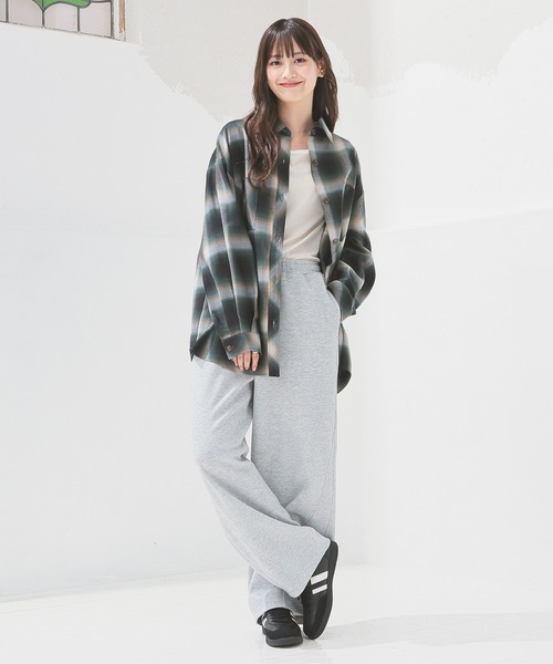 Honeys（ハニーズ）の「スウェットカーブパンツ（スウェットパンツ・レディース・杢グレー/ブラック/ピンク/チャコール・SS/S/M/LL/L）」の14枚目の写真