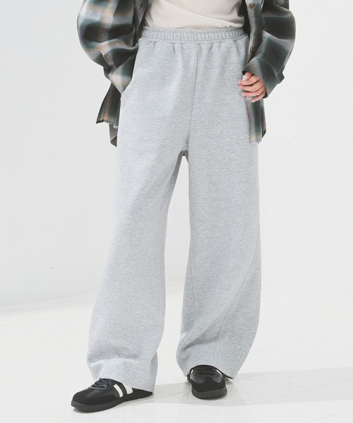 Honeys（ハニーズ）の「スウェットカーブパンツ（スウェットパンツ・レディース・杢グレー/ブラック/ピンク/チャコール・SS/S/M/LL/L）」の16枚目の写真