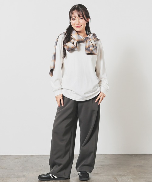 Honeys（ハニーズ）の「スウェットカーブパンツ（スウェットパンツ・レディース・杢グレー/ブラック/ピンク/チャコール・SS/S/M/LL/L）」の19枚目の写真