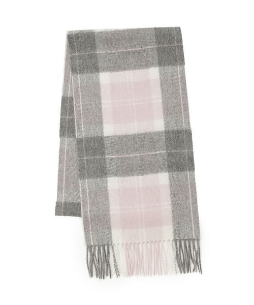 SNIDEL(スナイデル)の「【Barbour】マフラー(ストール/ショール・レディース・ベージュ/ピンク・F)」の2枚目の写真