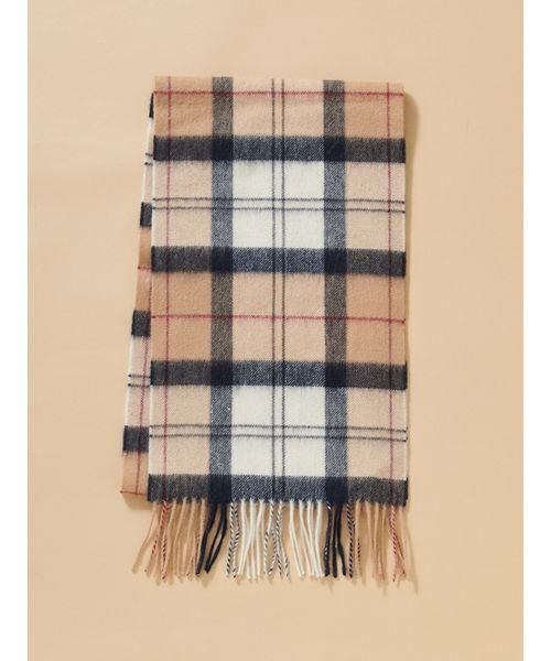 SNIDEL(スナイデル)の「【Barbour】マフラー(ストール/ショール・レディース・ベージュ/ピンク・F)」の8枚目の写真