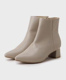 index | 【抗菌防臭】レザー調スムースショートブーツ(ブーツ)