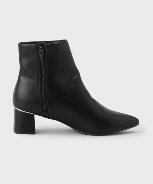 index（インデックス）の「【抗菌防臭】レザー調スムースショートブーツ（ブーツ・レディース・ブラック/ベージュ・03/02/01）」の6枚目の写真