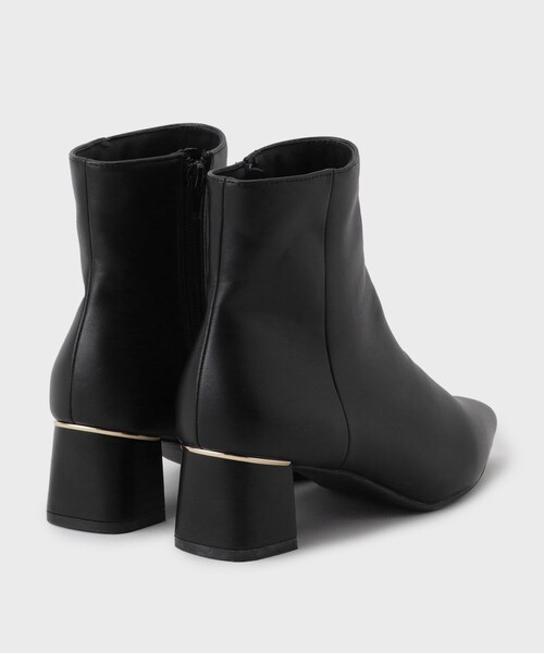 index（インデックス）の「【抗菌防臭】レザー調スムースショートブーツ（ブーツ・レディース・ブラック/ベージュ・03/02/01）」の7枚目の写真