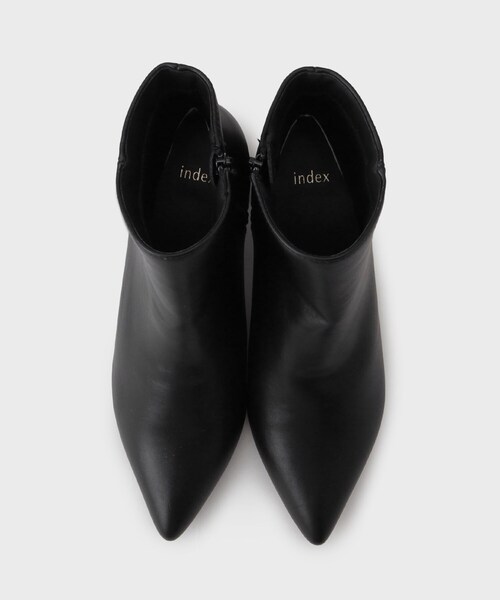 index（インデックス）の「【抗菌防臭】レザー調スムースショートブーツ（ブーツ・レディース・ブラック/ベージュ・03/02/01）」の8枚目の写真