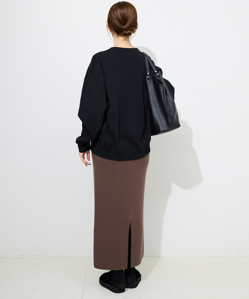 SLOBE IENA(スローブイエナ)の「《セットアップ対応可/追加》ウォッシャブルスムースニットスカート(スカート・レディース・ブラック/ブラウン・38/40)」の7枚目の写真