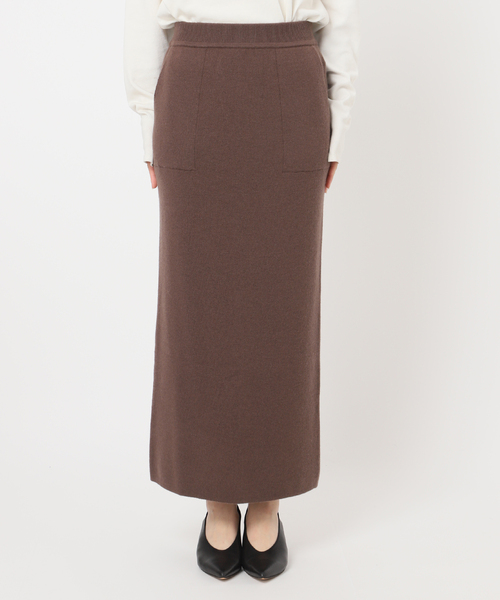SLOBE IENA(スローブイエナ)の「《セットアップ対応可/追加》ウォッシャブルスムースニットスカート(スカート・レディース・ブラック/ブラウン・38/40)」の15枚目の写真