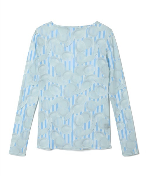 soduk（スドーク）の「dish mesh t-shirt（Tシャツ/カットソー・レディース・ブルー・ONE SIZE）」の5枚目の写真