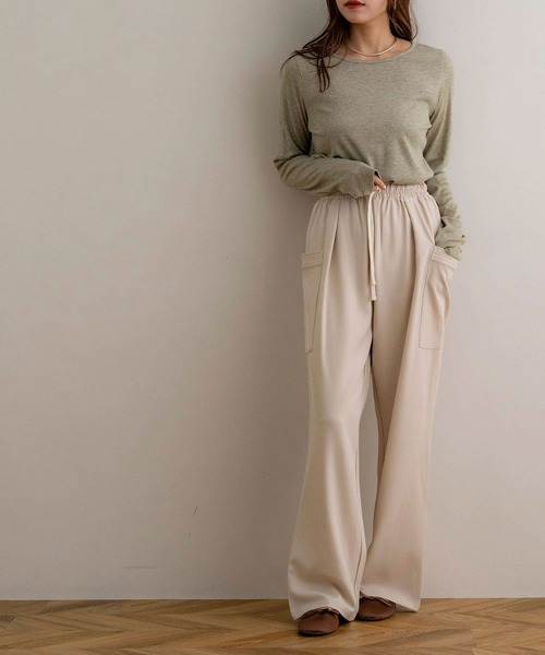 NOAHL(ノアル)の「【NOAHL】ラメリブロンT(Tシャツ/カットソー・レディース・グリーン系/チャコール/オフホワイト/ブラウン系・FREE)」の17枚目の写真