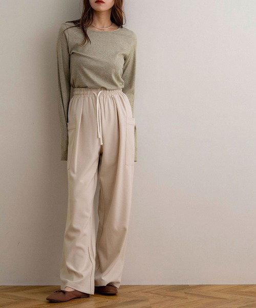 NOAHL(ノアル)の「【NOAHL】ラメリブロンT(Tシャツ/カットソー・レディース・グリーン系/チャコール/オフホワイト/ブラウン系・FREE)」の20枚目の写真