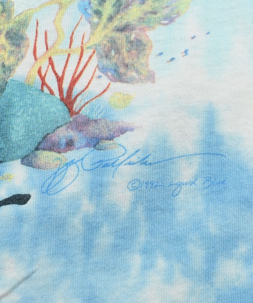 LABORATORY R(ラボラトリーアール)の「【USED】90's LIQUID BLUE “Coral Reef Aquatic Paradise” タイダイ アニマル Tシャツ USA製(Tシャツ/カットソー・メンズ・ブルー・LARGE)」の5枚目の写真