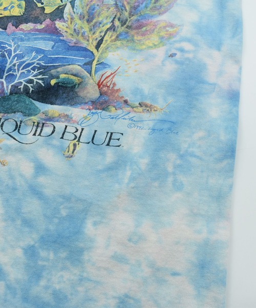 LABORATORY R(ラボラトリーアール)の「【USED】90's LIQUID BLUE “Coral Reef Aquatic Paradise” タイダイ アニマル Tシャツ USA製(Tシャツ/カットソー・メンズ・ブルー・LARGE)」の2枚目の写真