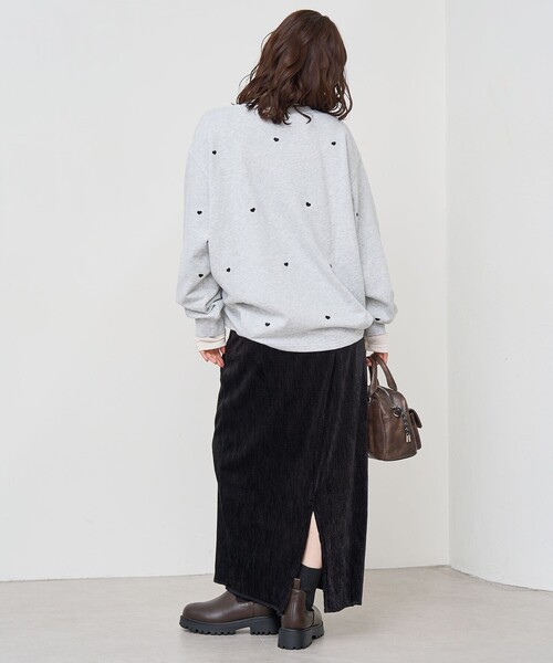 coen（コーエン）の「楊柳ベロアナロースカート（スカート・レディース・ダークグレー/マスタード/ブラック・L/M）」の8枚目の写真