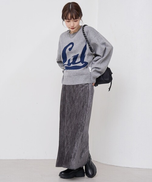 coen（コーエン）の「楊柳ベロアナロースカート（スカート・レディース・ダークグレー/マスタード/ブラック・L/M）」の11枚目の写真