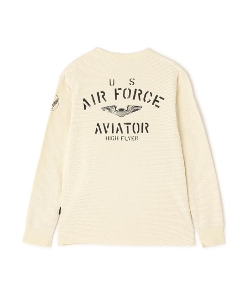 AVIREX(アヴィレックス)の「HONEYCOMB WAFFLE USAF L/S T-SHIRT / ハニーコンビワッフル USAF 長袖Tシャツ / AVIREX / アヴィレックス(Tシャツ/カットソー・メンズ・ネイビー/オレンジ/ナチュラル/チャコール・MEDIUM/LARGE/X-LARGE/XX-LARGE)」の3枚目の写真