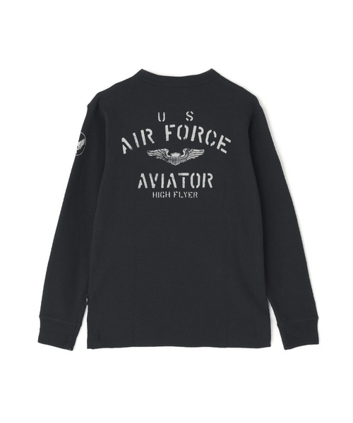 AVIREX(アヴィレックス)の「HONEYCOMB WAFFLE USAF L/S T-SHIRT / ハニーコンビワッフル USAF 長袖Tシャツ / AVIREX / アヴィレックス(Tシャツ/カットソー・メンズ・ネイビー/オレンジ/ナチュラル/チャコール・MEDIUM/LARGE/X-LARGE/XX-LARGE)」の1枚目の写真