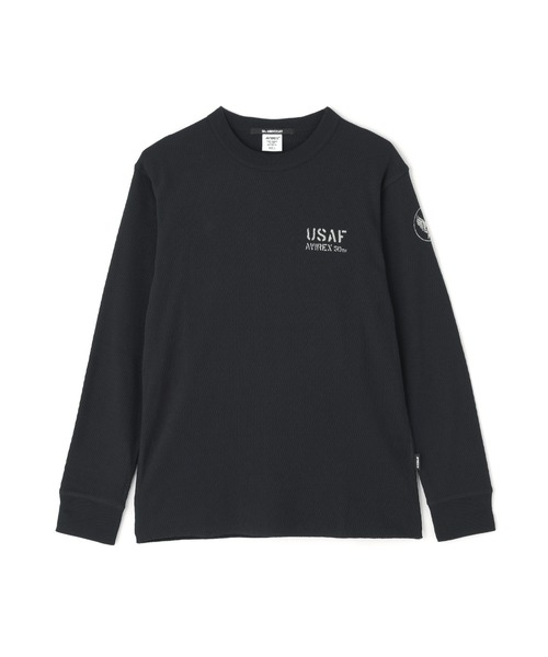 AVIREX(アヴィレックス)の「HONEYCOMB WAFFLE USAF L/S T-SHIRT / ハニーコンビワッフル USAF 長袖Tシャツ / AVIREX / アヴィレックス(Tシャツ/カットソー・メンズ・ネイビー/オレンジ/ナチュラル/チャコール・MEDIUM/LARGE/X-LARGE/XX-LARGE)」の11枚目の写真
