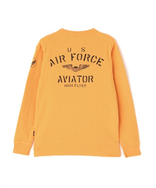 AVIREX(アヴィレックス)の「HONEYCOMB WAFFLE USAF L/S T-SHIRT / ハニーコンビワッフル USAF 長袖Tシャツ / AVIREX / アヴィレックス(Tシャツ/カットソー・メンズ・ネイビー/オレンジ/ナチュラル/チャコール・MEDIUM/LARGE/X-LARGE/XX-LARGE)」の8枚目の写真