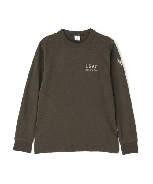 AVIREX(アヴィレックス)の「HONEYCOMB WAFFLE USAF L/S T-SHIRT / ハニーコンビワッフル USAF 長袖Tシャツ / AVIREX / アヴィレックス(Tシャツ/カットソー・メンズ・ネイビー/オレンジ/ナチュラル/チャコール・MEDIUM/LARGE/X-LARGE/XX-LARGE)」の10枚目の写真