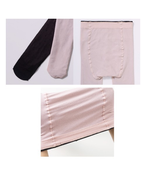 tutuanna(チュチュアンナ)の「まるで素肌のようなフェイクタイツ80デニール(ドット柄)(タイツ/ストッキング・レディース・ブラック/オフホワイト・M-L)」の12枚目の写真